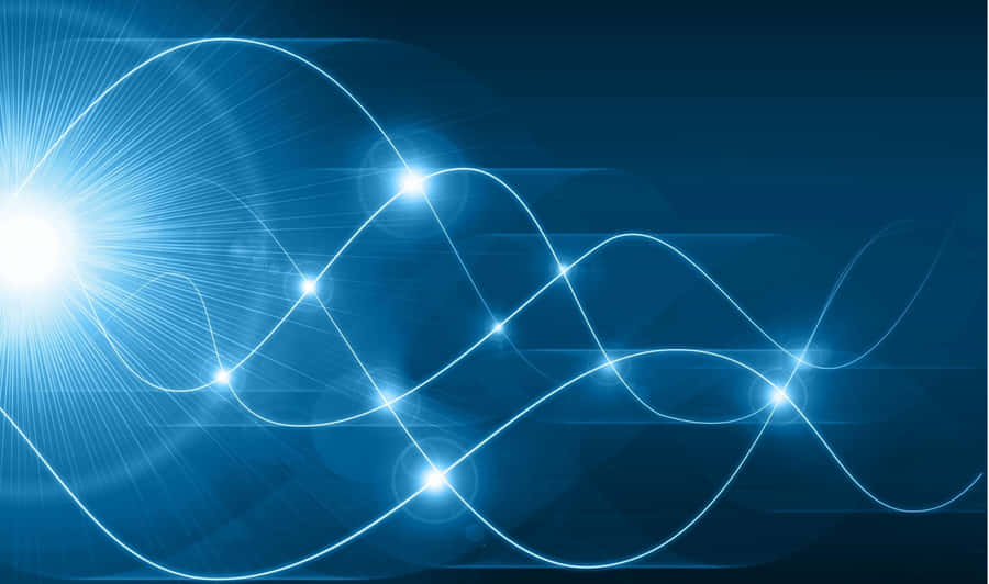Blue Abstract Light Wave Background Wallpaper