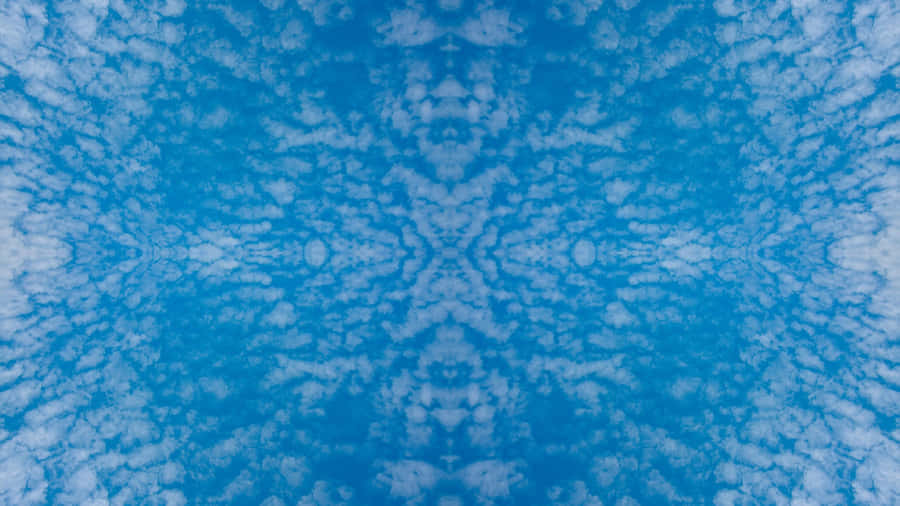 Blue Abstract Symmetrical Pattern Wallpaper