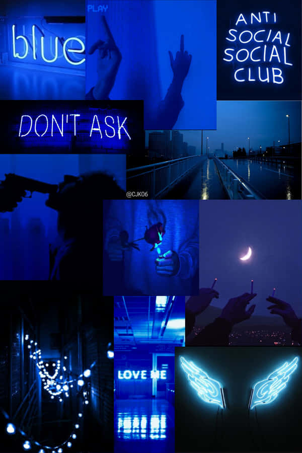Blue Aesthetic Anti Social Club Iphone Wallpaper