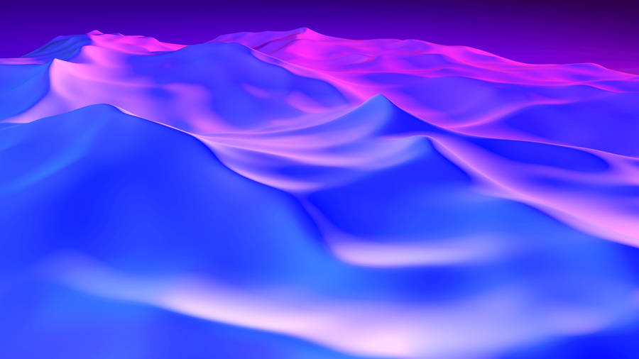Blue Aesthetic Wave Art Wallpaper