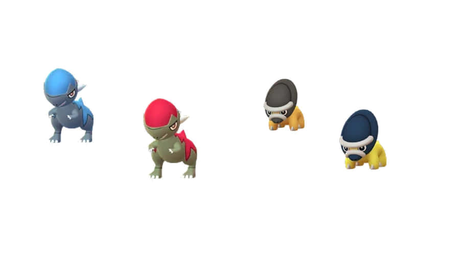 Blue And Red Cranidos Wallpaper