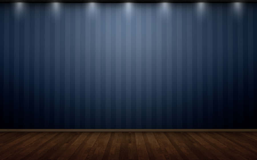Blue And Striped Wooden Stage Wallpaper