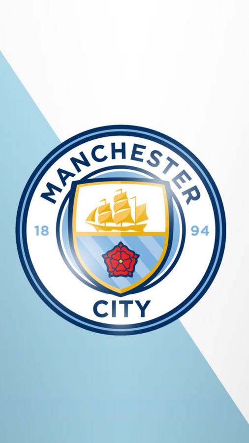 Blue And White Manchester City Logo Wallpaper