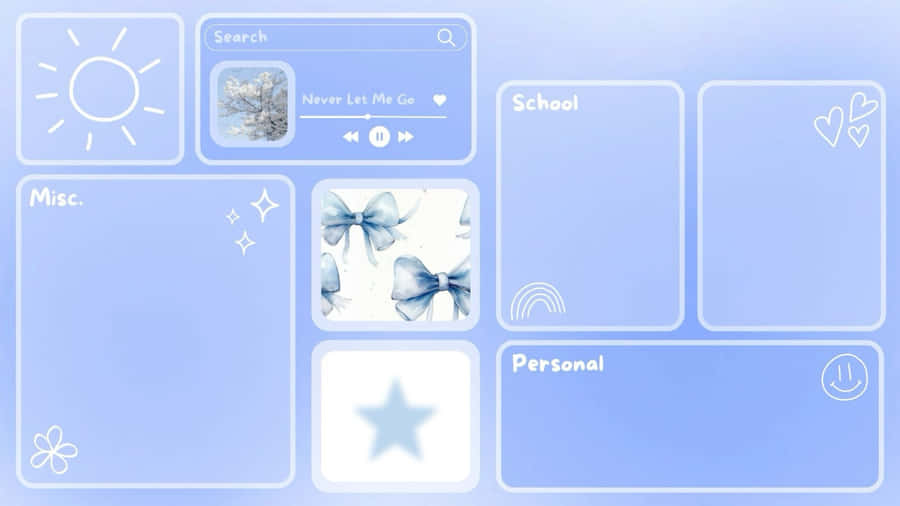 Blue Aura Digital Planner Wallpaper