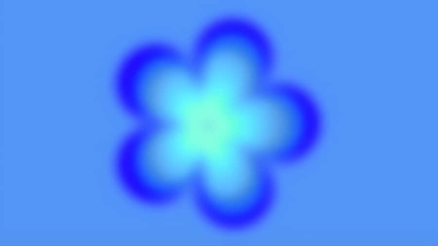 Blue Aura Flower Shape Wallpaper