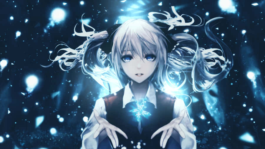 Blue Aura Girl Magic Wallpaper
