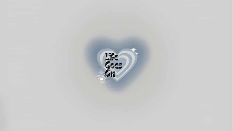 Blue Aura Heart Design Wallpaper