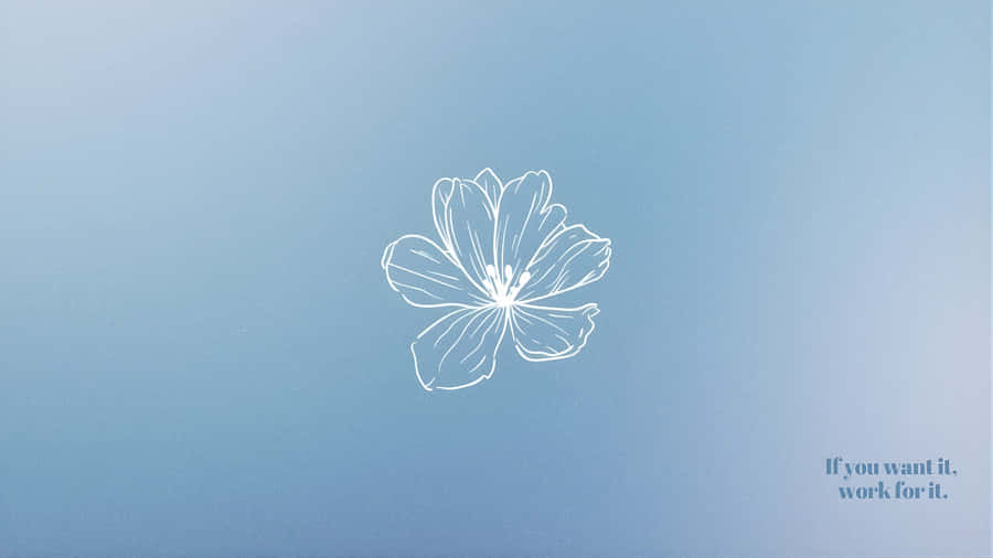 Blue Aura Minimalist Flower Wallpaper
