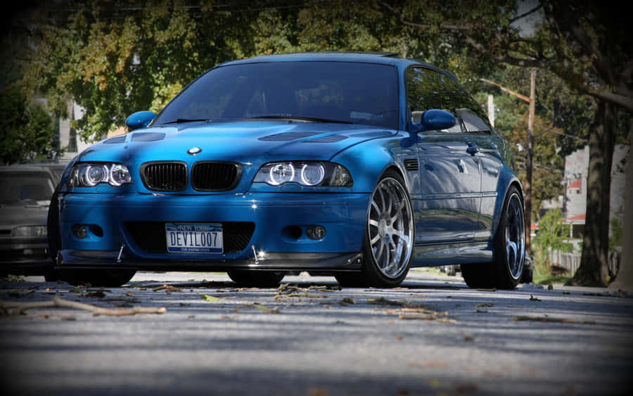 Blue_ B M W_ E46_ M3_ Coupe_ Street_ View Wallpaper