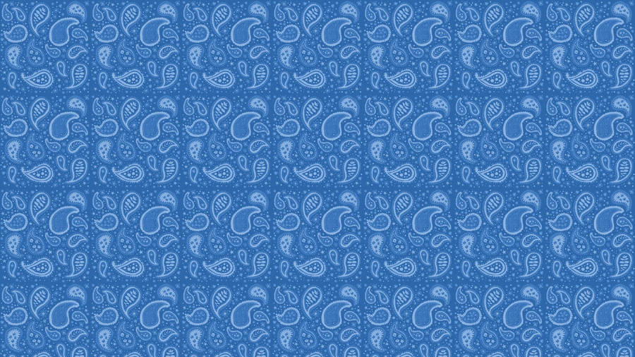 Blue Bandana Square Pattern Design Wallpaper