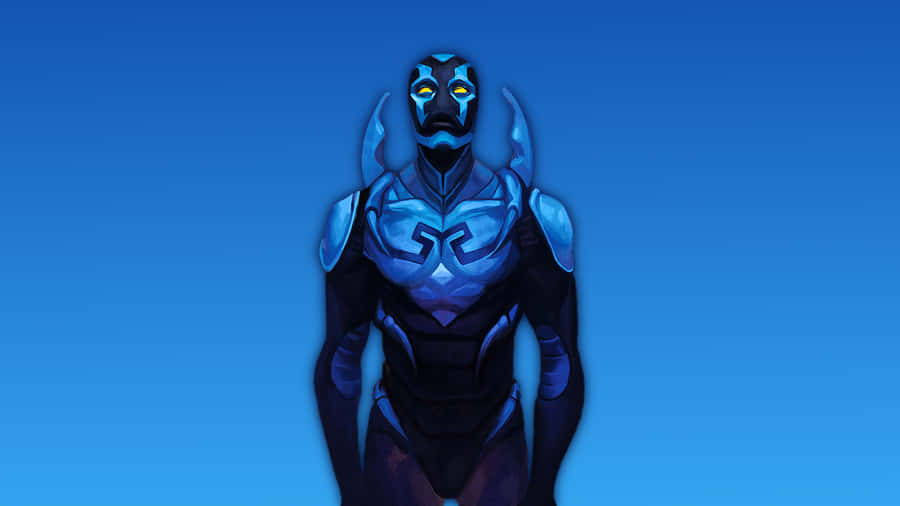 Blue Beetle Hero Stance Wallpaper