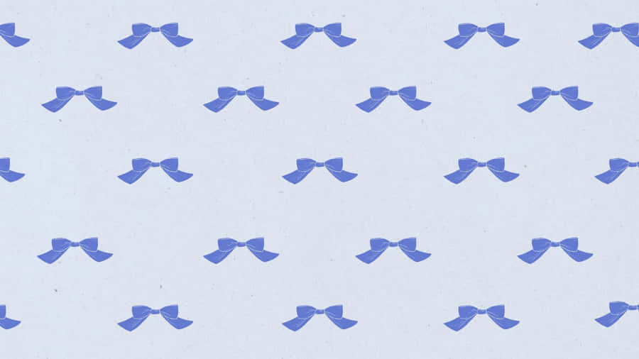 Blue Bow Pattern Design Wallpaper