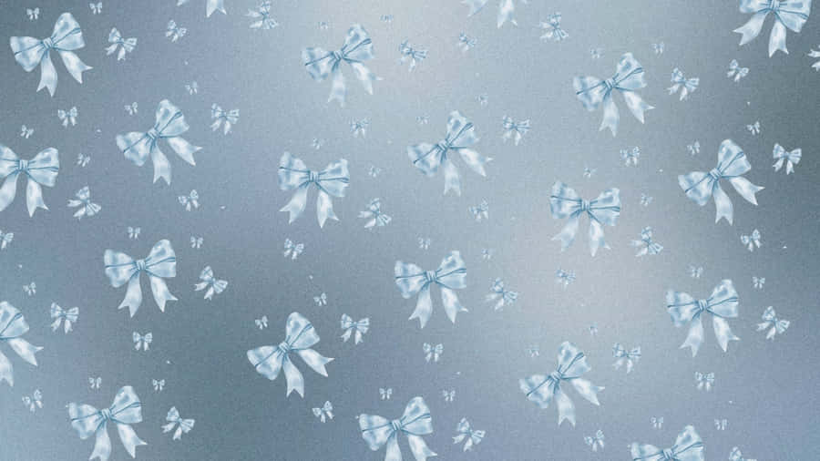 Blue Bow Pattern Design Wallpaper