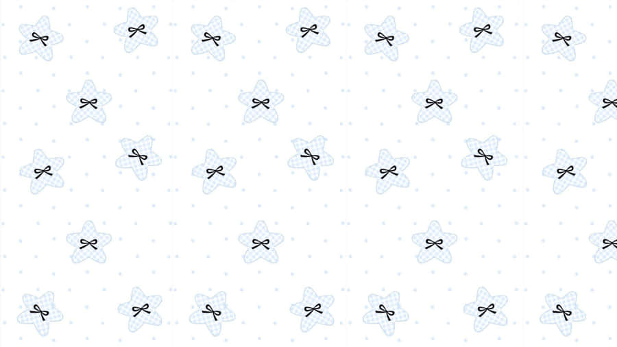 Blue Bow Pattern Design Wallpaper