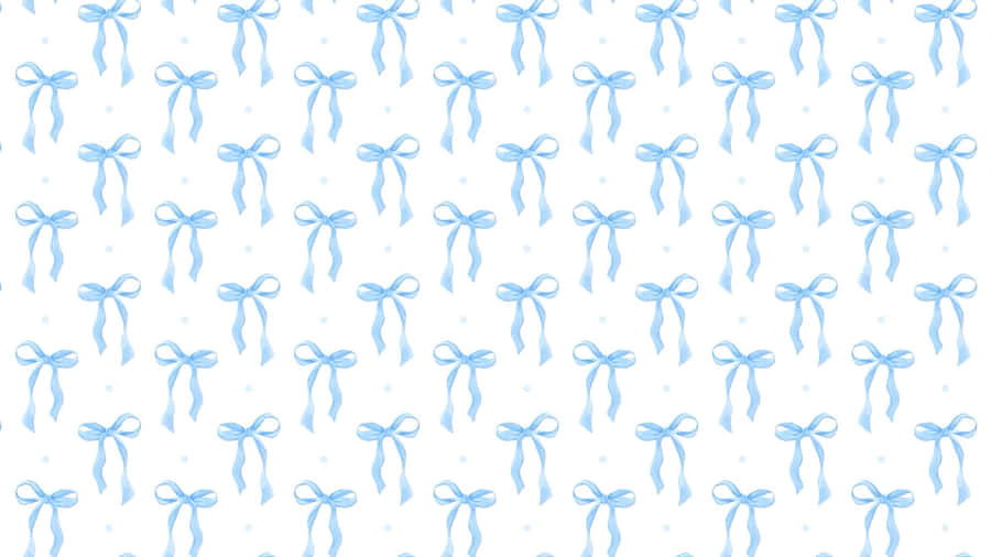 Blue Bow Pattern Design Wallpaper