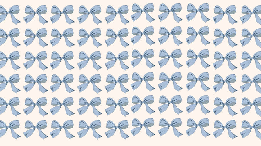 Blue Bow Pattern Design Wallpaper