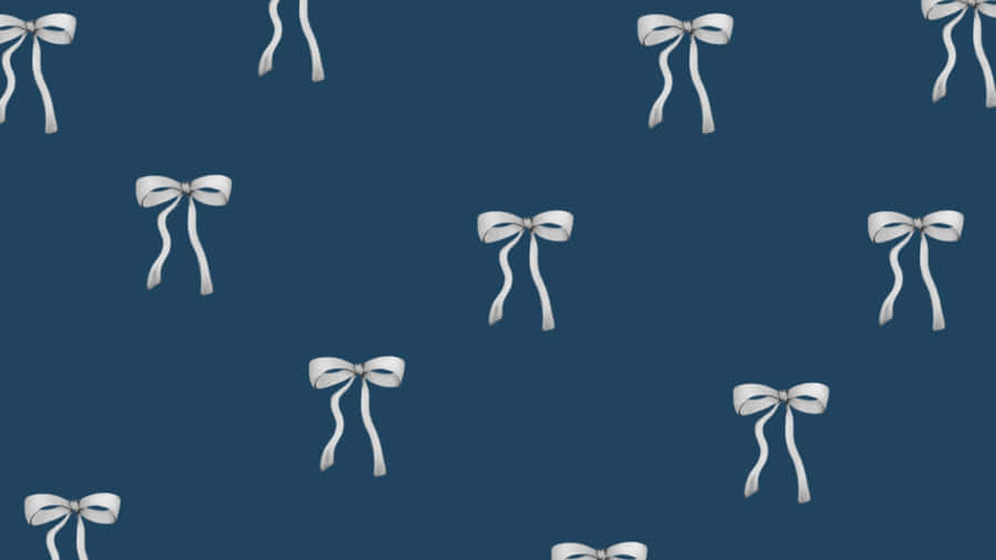 Blue Bow Pattern Wallpaper