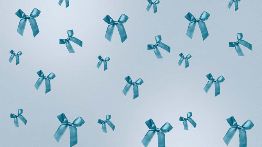 Blue Bow Pattern Wallpaper