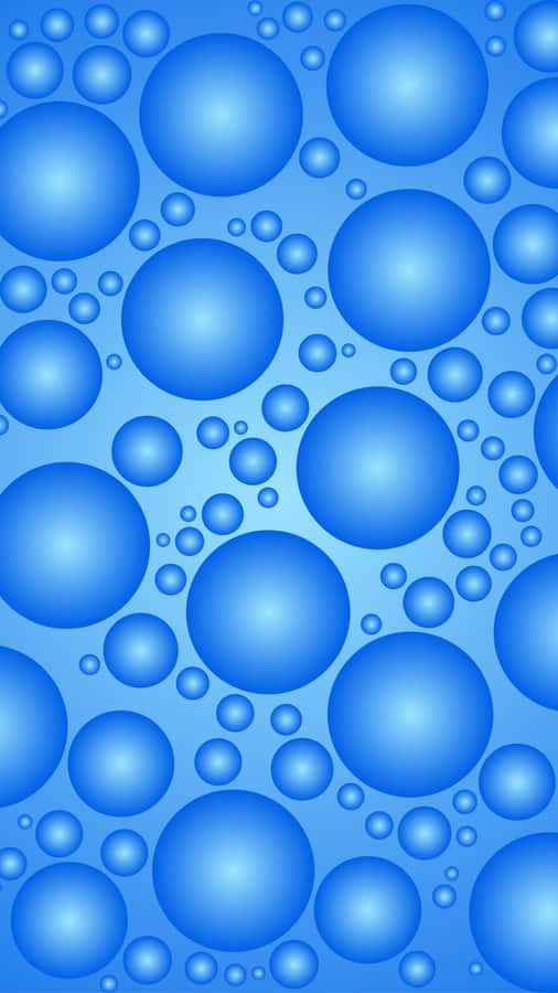 Blue Bubbles On A Blue Background Wallpaper