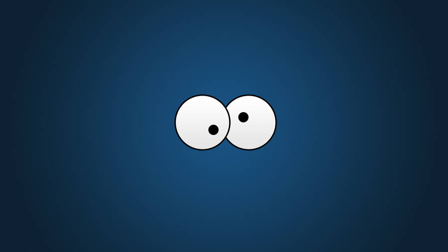 Blue Cookie Monster Eyes Wallpaper