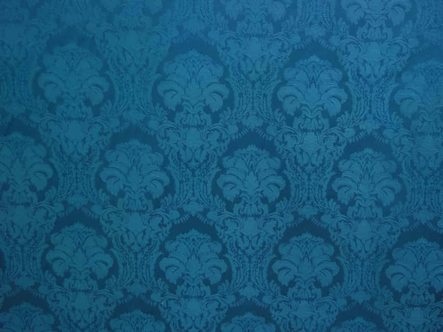 Blue Damask Pattern Texture Wallpaper