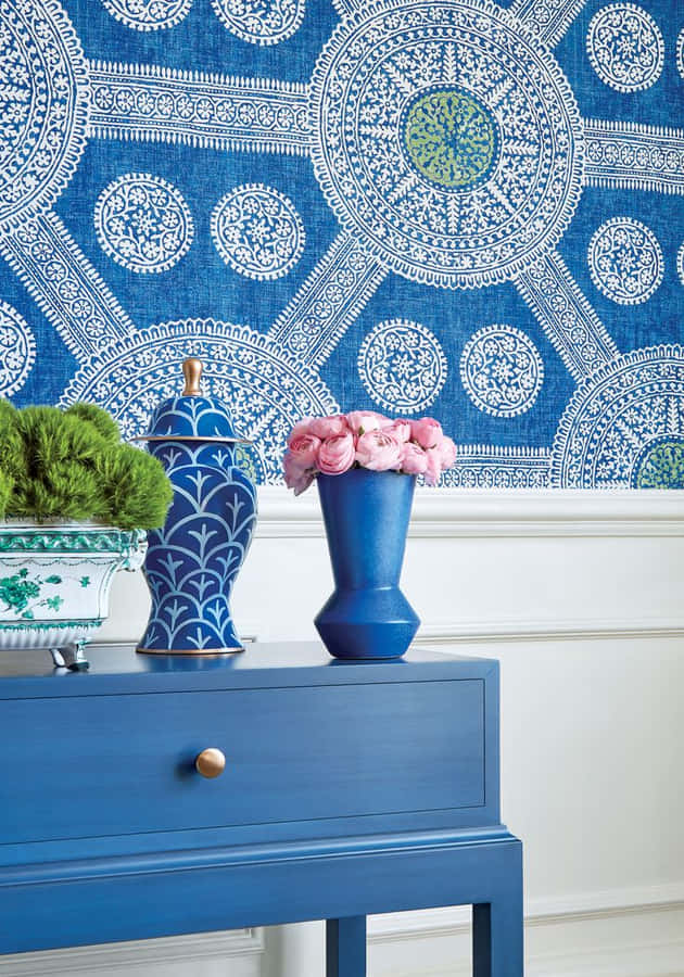 Blue Decor Interior Design Wallpaper