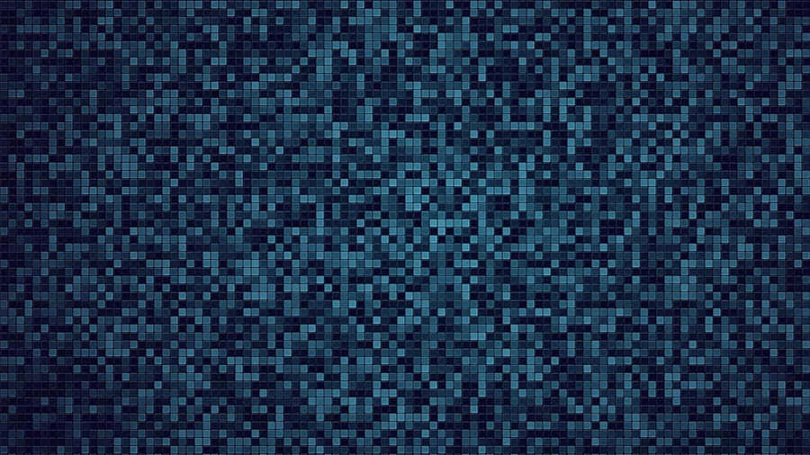 Blue Digital Pixel Pattern Wallpaper
