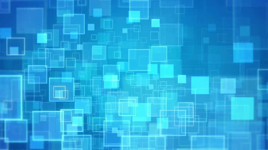 Blue Digital Squares Background Wallpaper