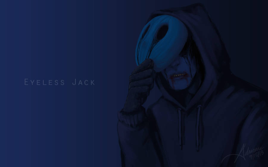 Blue Eyeless Jack Digital Art Wallpaper