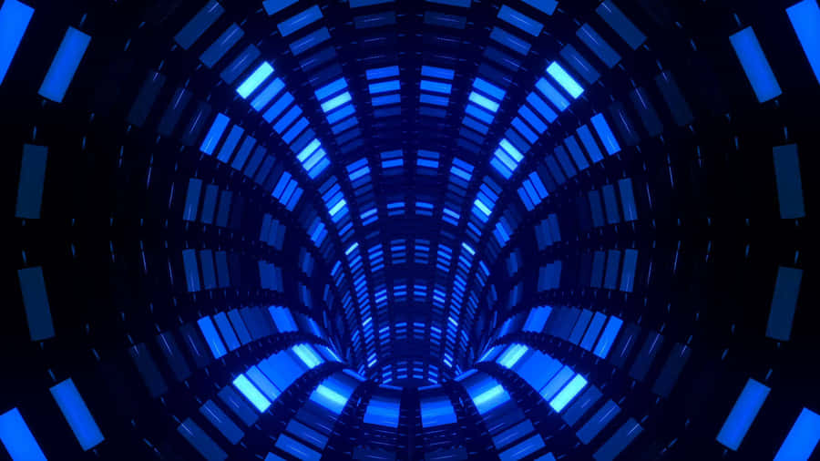 Blue Futuristic Tunnel Structure Wallpaper