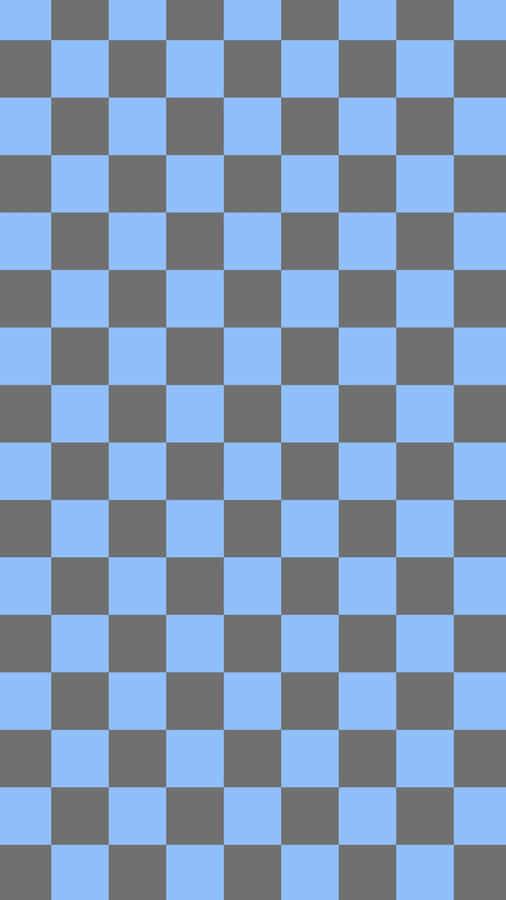 Blue Gray Checkerboard Pattern Wallpaper