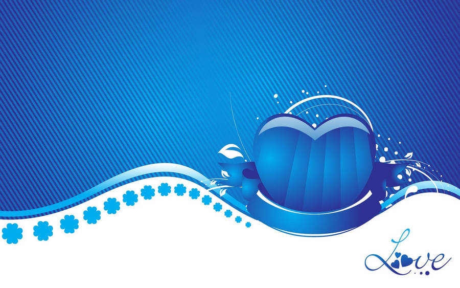 Blue Heart Love Wallpaper