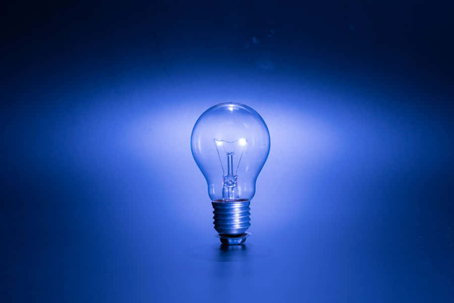 Blue Incandescent Bulb Wallpaper