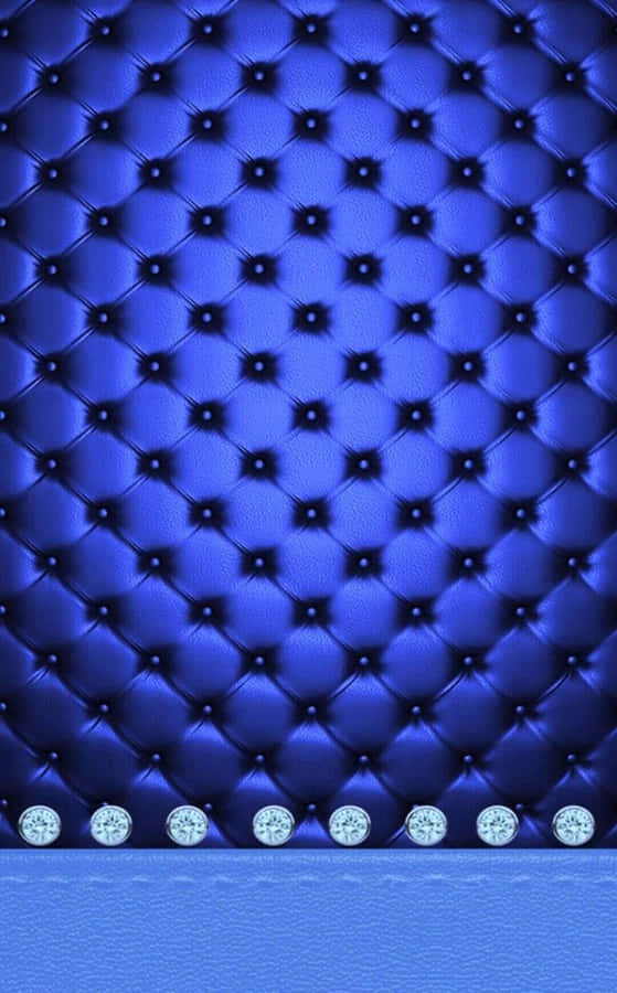 Blue Leather Background With Diamonds Wallpaper