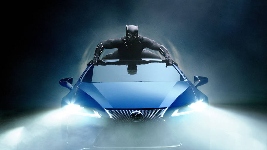 Blue Lexus Black Panther Car Wallpaper