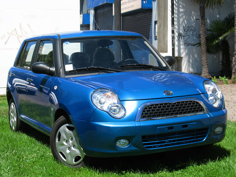 Blue Lifan320 Compact Car Wallpaper