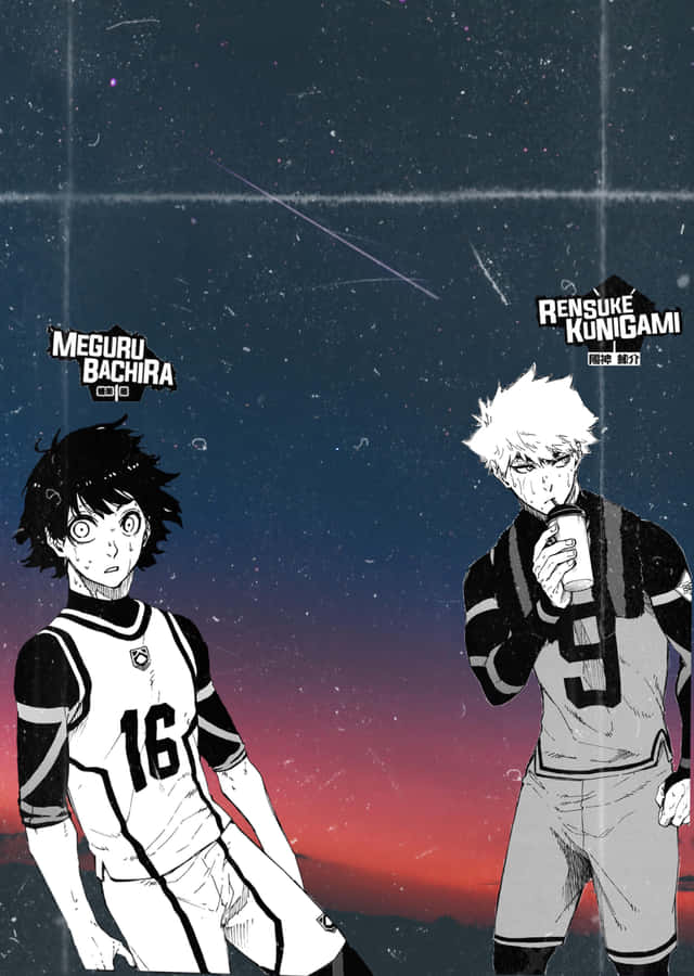 Blue Lock Manga Bachiraand Kunigami Wallpaper