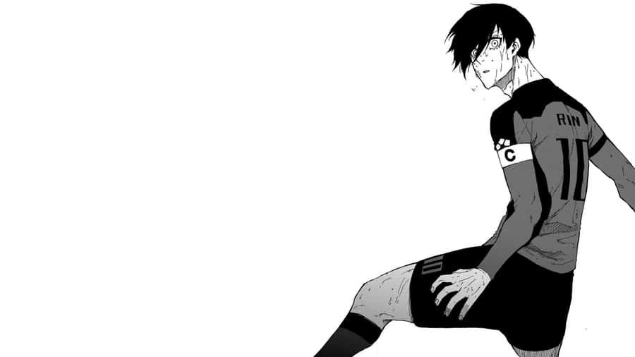 Blue Lock Manga Characterin Action Wallpaper