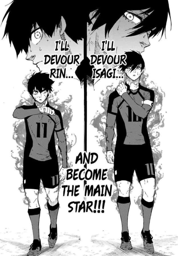 Blue Lock Manga Determinationand Rivalry Wallpaper