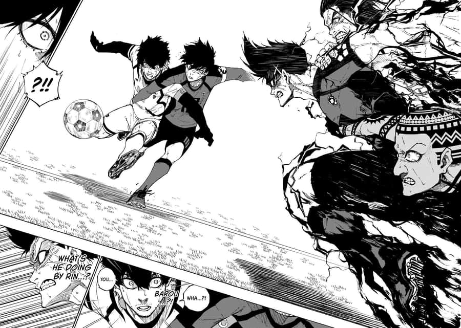 Blue Lock Manga Dynamic Soccer Action Wallpaper