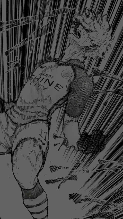Blue Lock Manga Dynamic Soccer Action Wallpaper