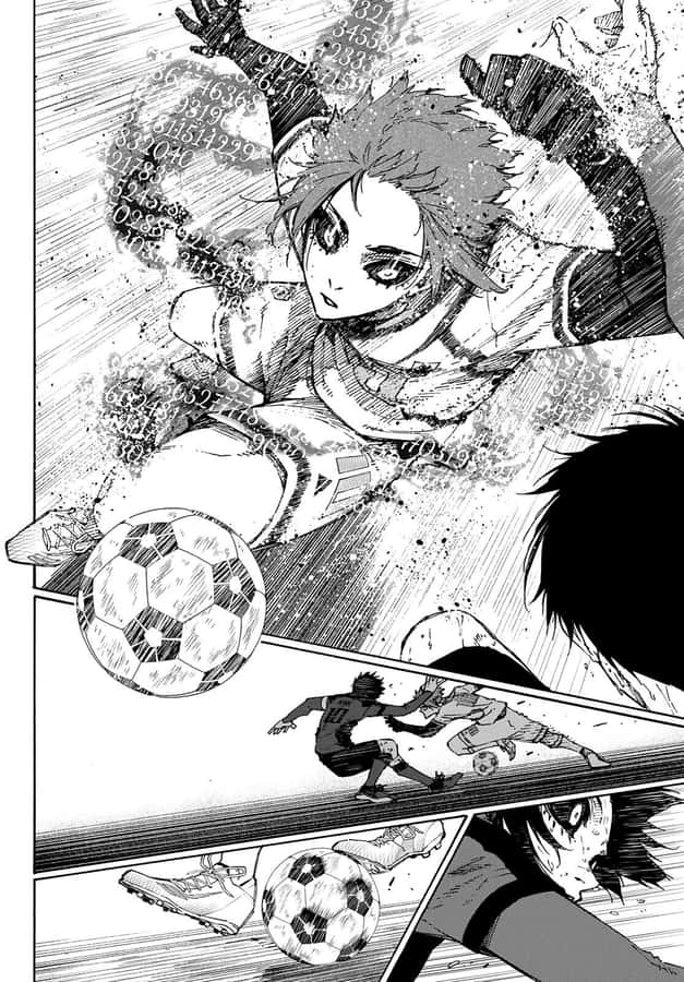 Blue Lock Manga Soccer Action Wallpaper