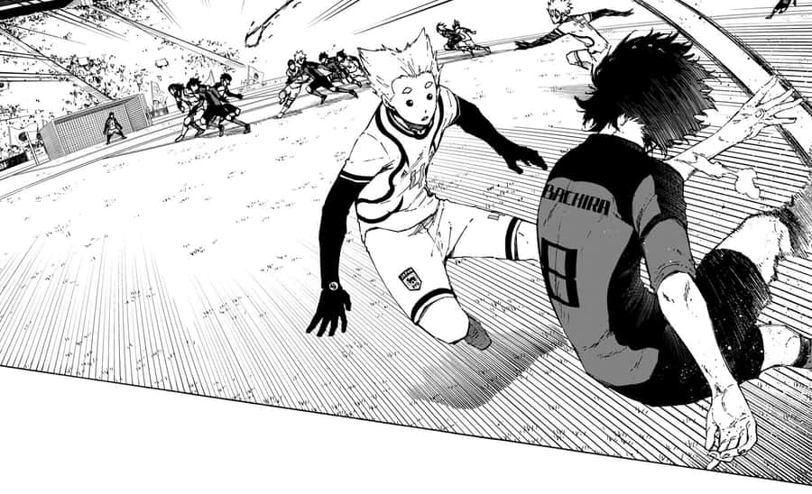 Blue Lock Manga Soccer Action Wallpaper