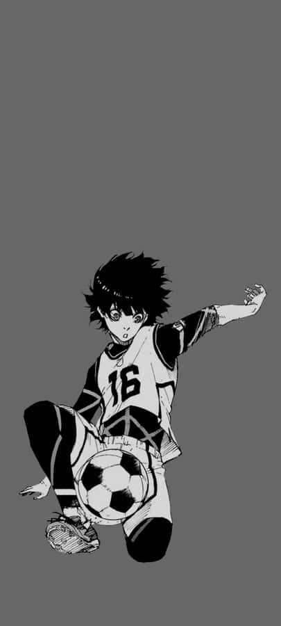 Blue Lock Manga Soccer Action Wallpaper