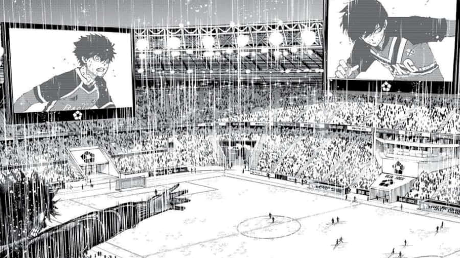 Blue Lock Manga Stadium Scene Wallpaper