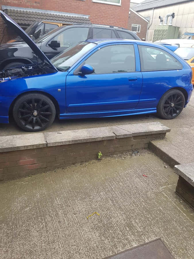 Blue M G Z R With Open Hood Wallpaper