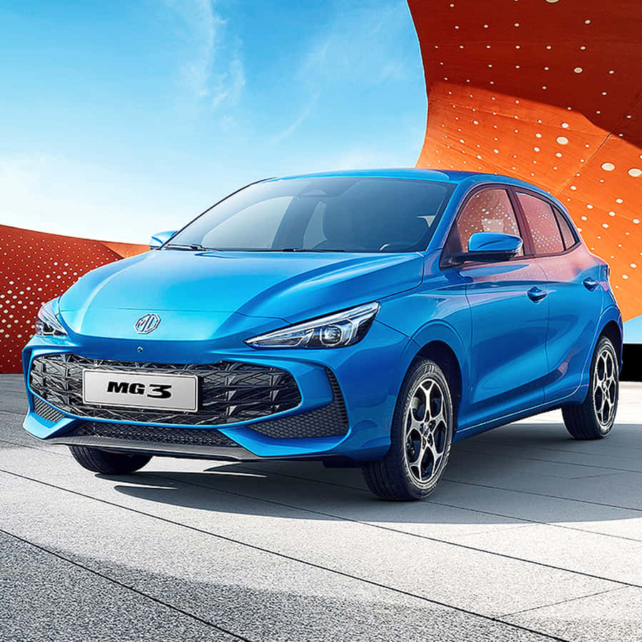 Blue M G3 Hatchback Car Wallpaper