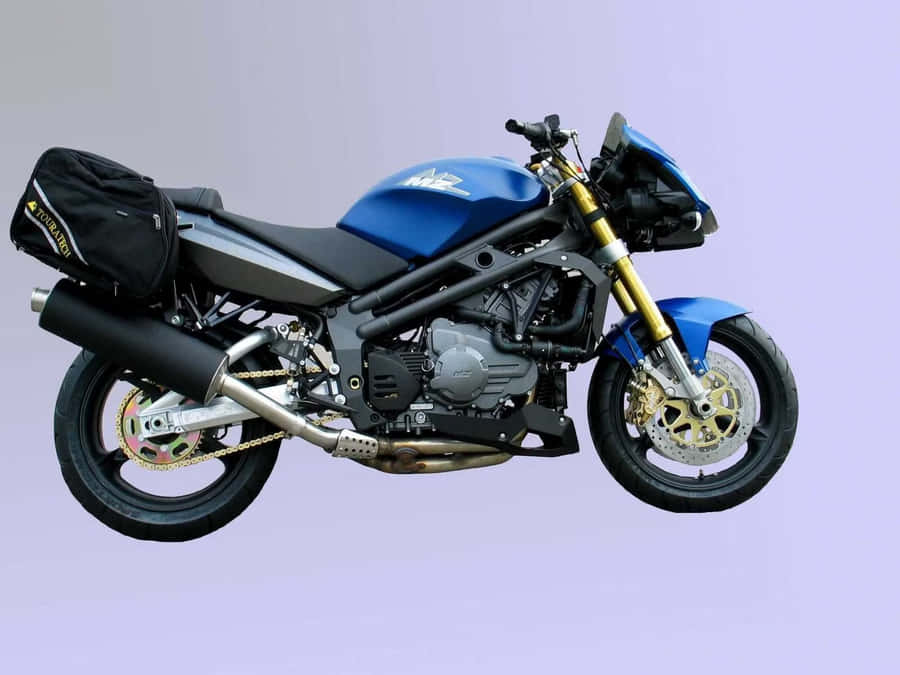 Blue M Z Motorcycle Profile View Wallpaper