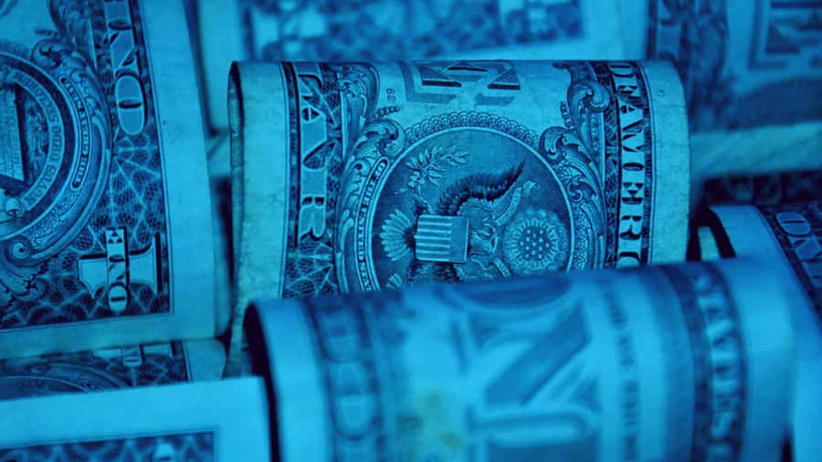 Blue Money Aesthetic Wallpaper
