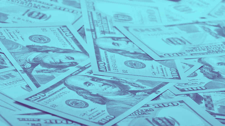 Blue Money Aesthetic Wallpaper